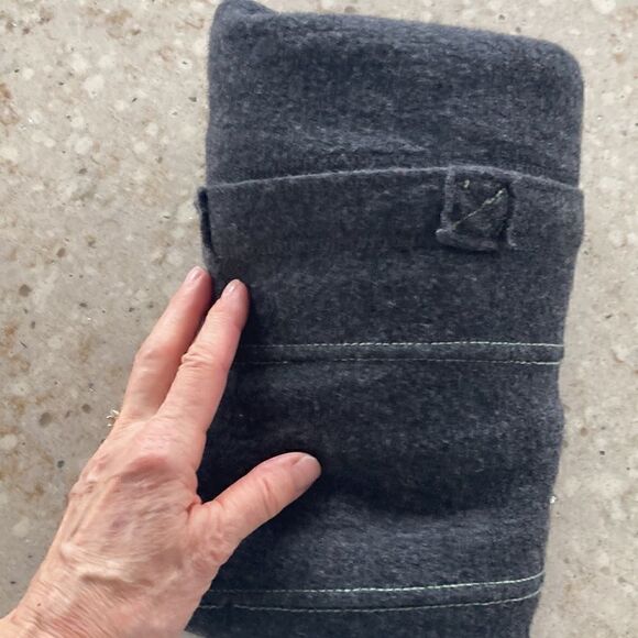 Little Journeys Chicago merino wool longsleeve snap button jacket gray Medium - Picture 10 of 11